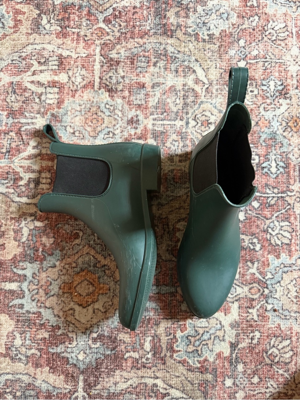 J. Crew Dark Green Chelsea Rain Boots